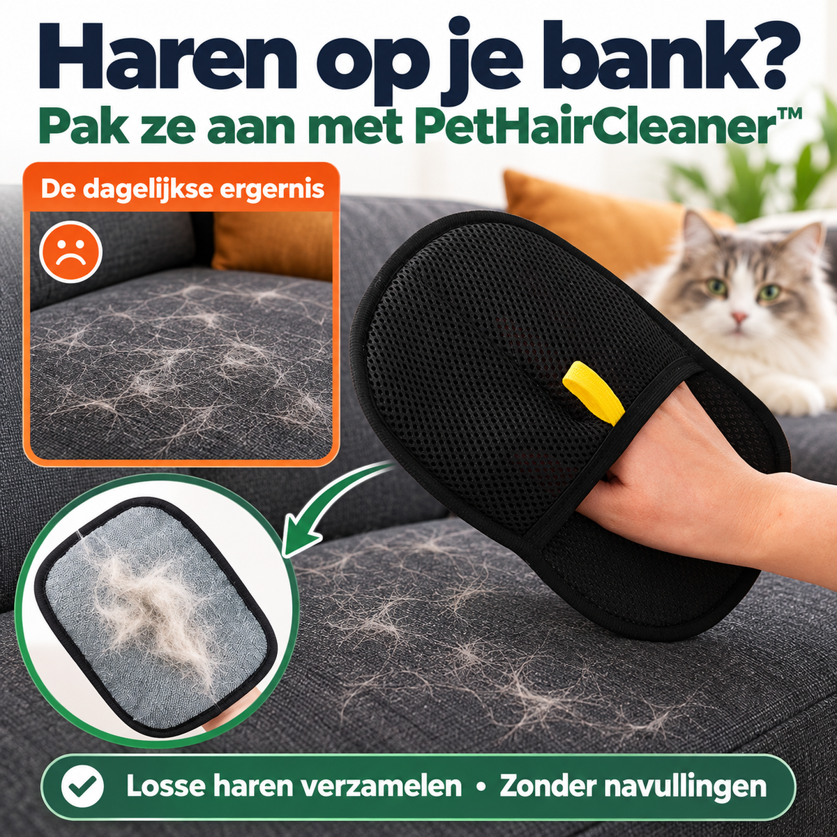 Dierenharen verwijderen van meubels met VachtVlot