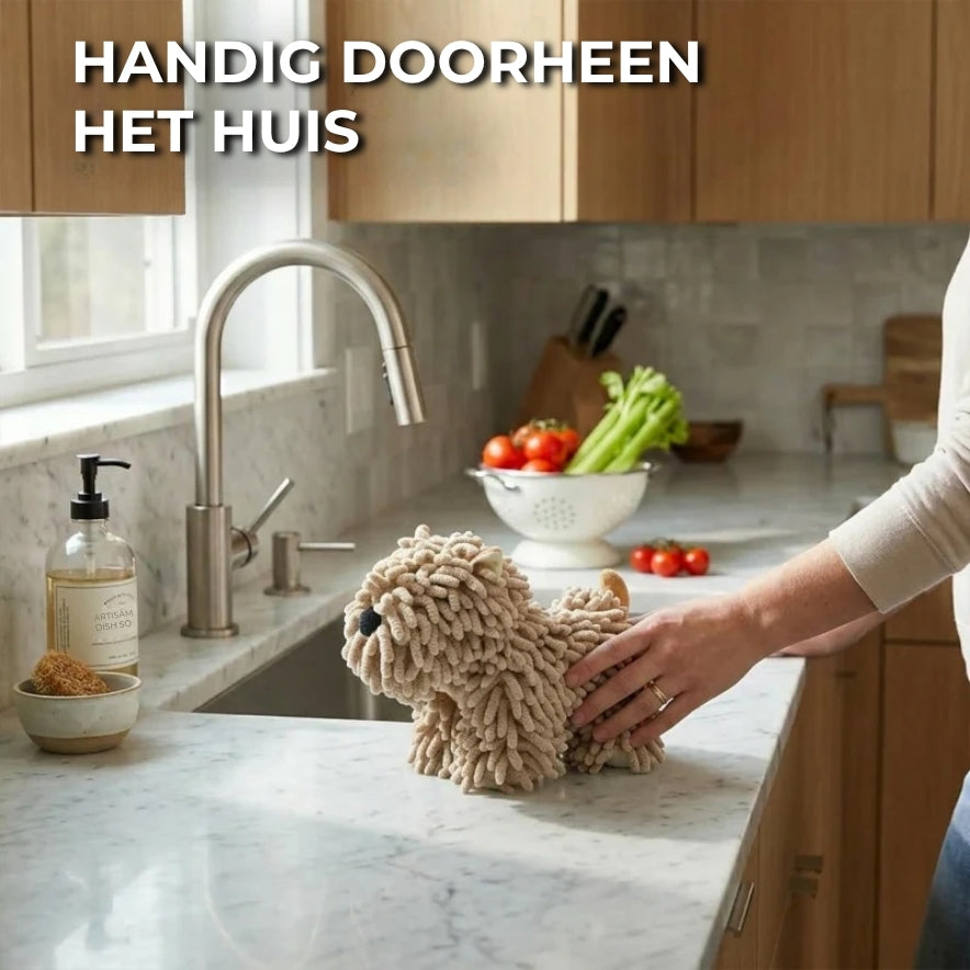 Zachte hondenhanddoek voor het snel drogen van de vacht
