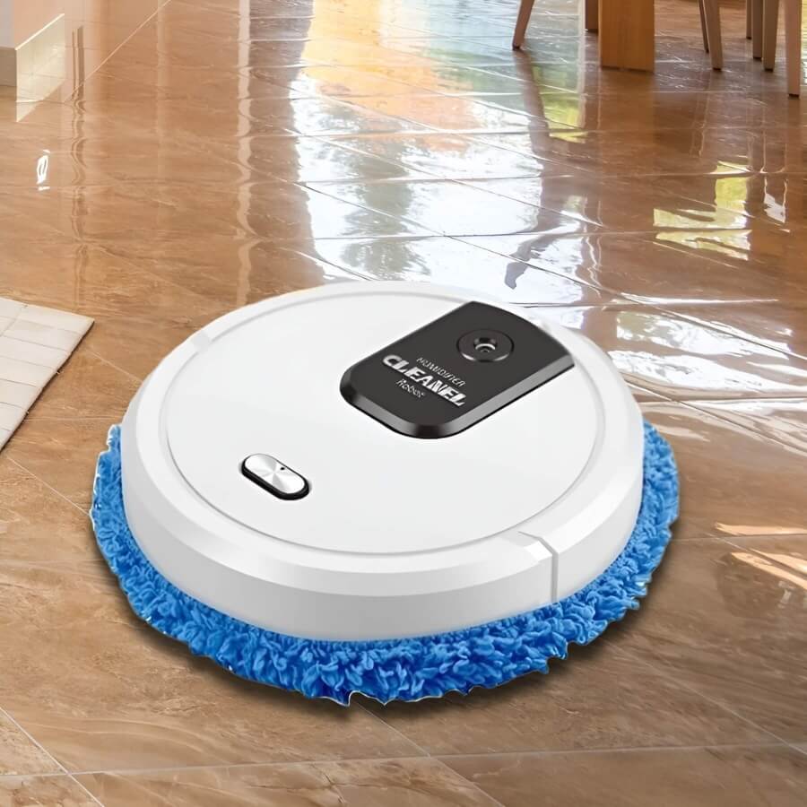 NoviGlide robotstofzuiger en dweilrobot op een schone vloer