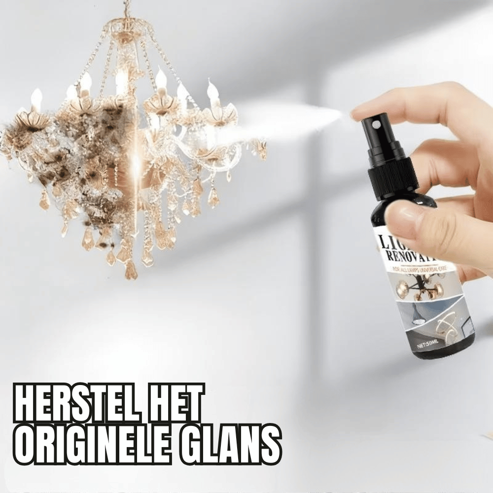 Kroonluchterreinigingsspray voor eenvoudige reiniging zonder demonteren