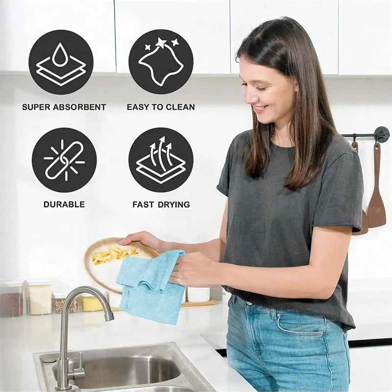 Herbruikbare Microvezeldoekjes | Keukenrol Design | Wasbaar | Pluisvrij