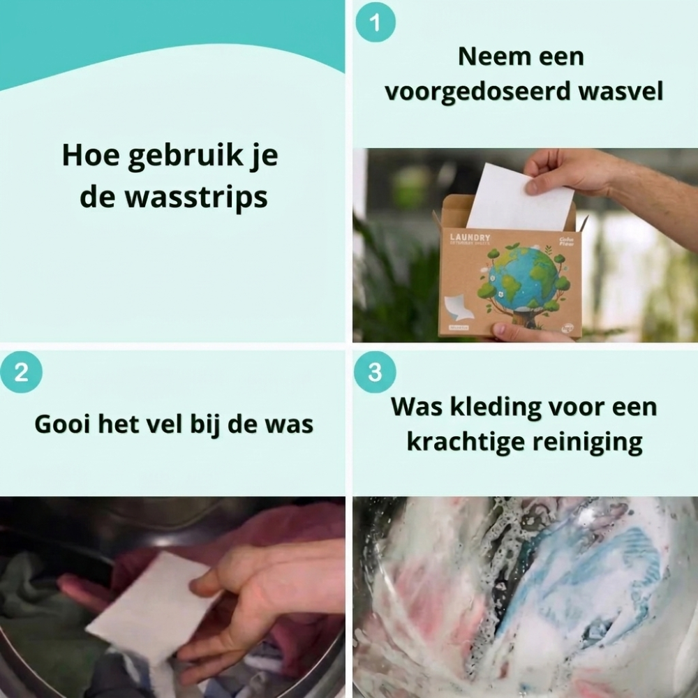 Milieuvriendelijke Wasstrips