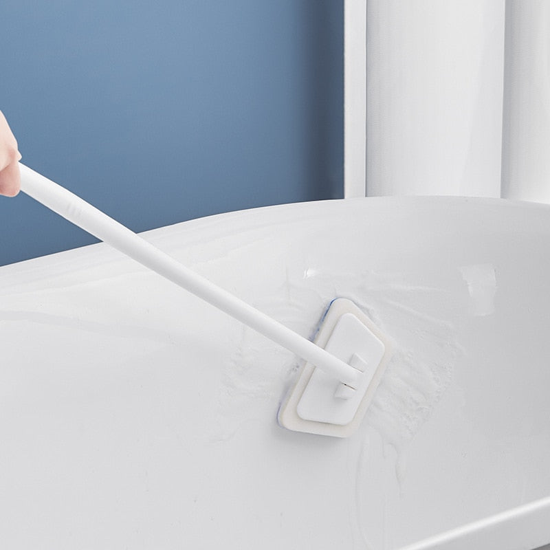 Schoonmaakborstel met lange steel voor badkamer en tegels