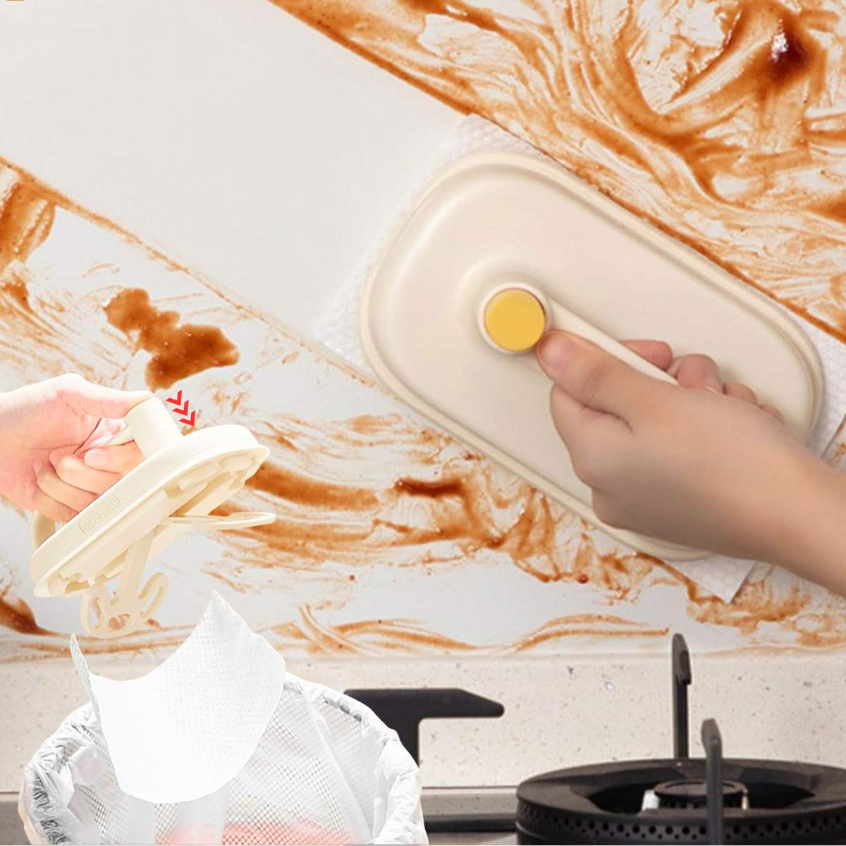 Scrubello veelzijdige schoonmaakborstel met verwisselbare borstelkop