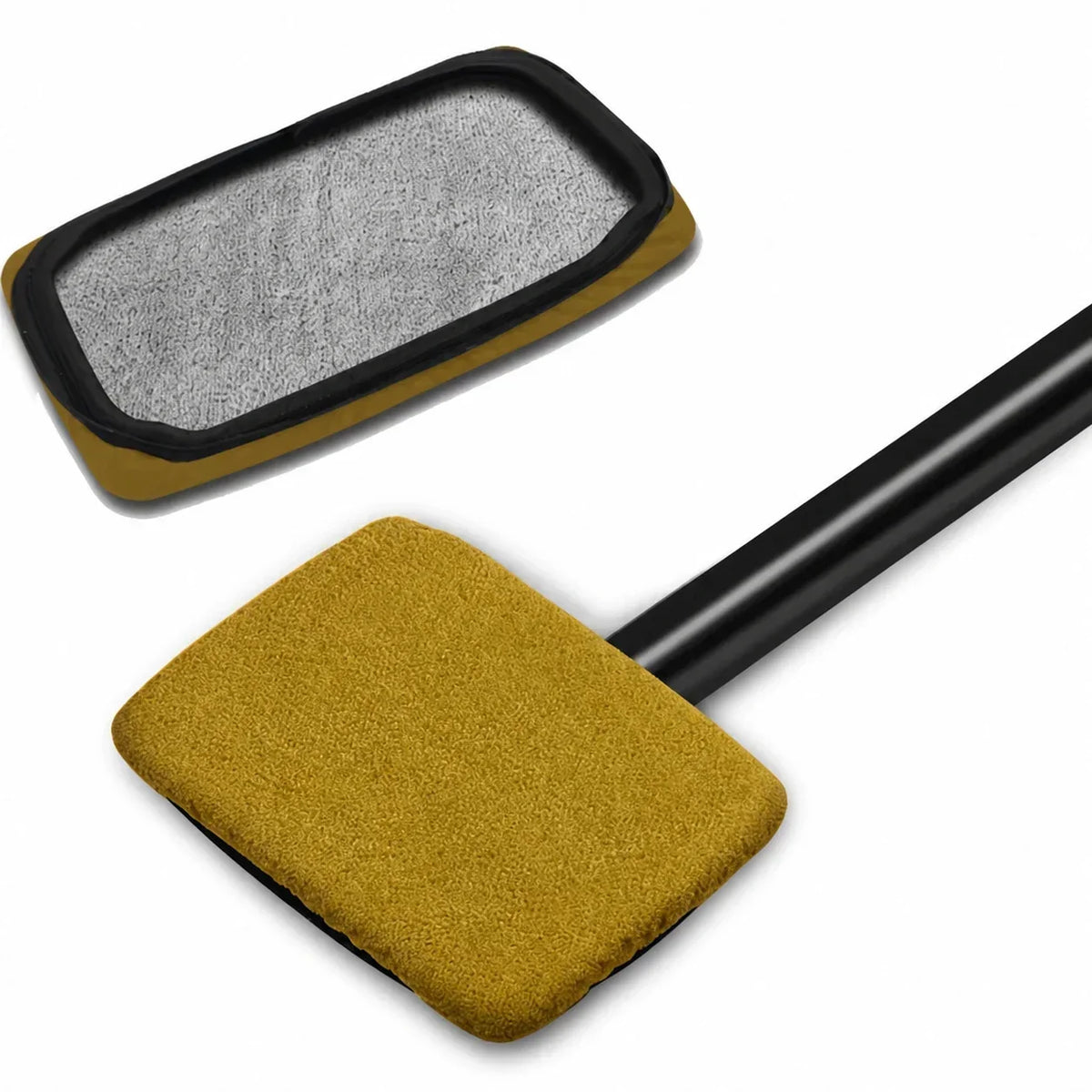 Helderra anti-condensdoek naast een schone, heldere autoruit