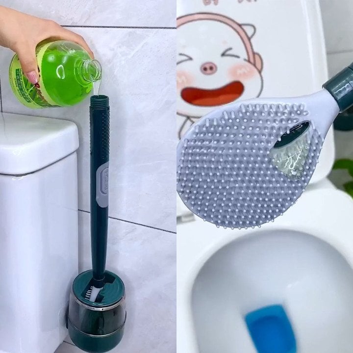 Detail van de flexibele siliconen borstelkop