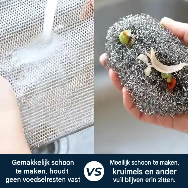 Vezelglans - Laat hardnekkig keukenvuil verdwijnen